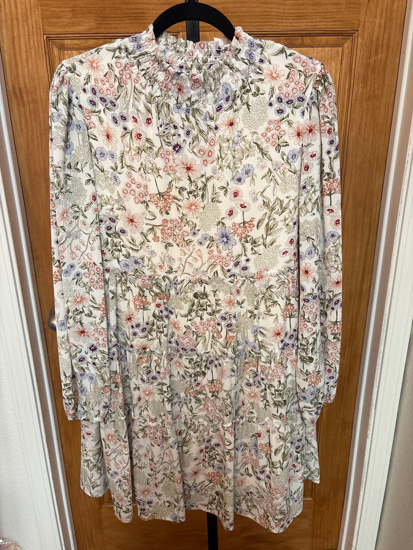 White Floral Mini Dress