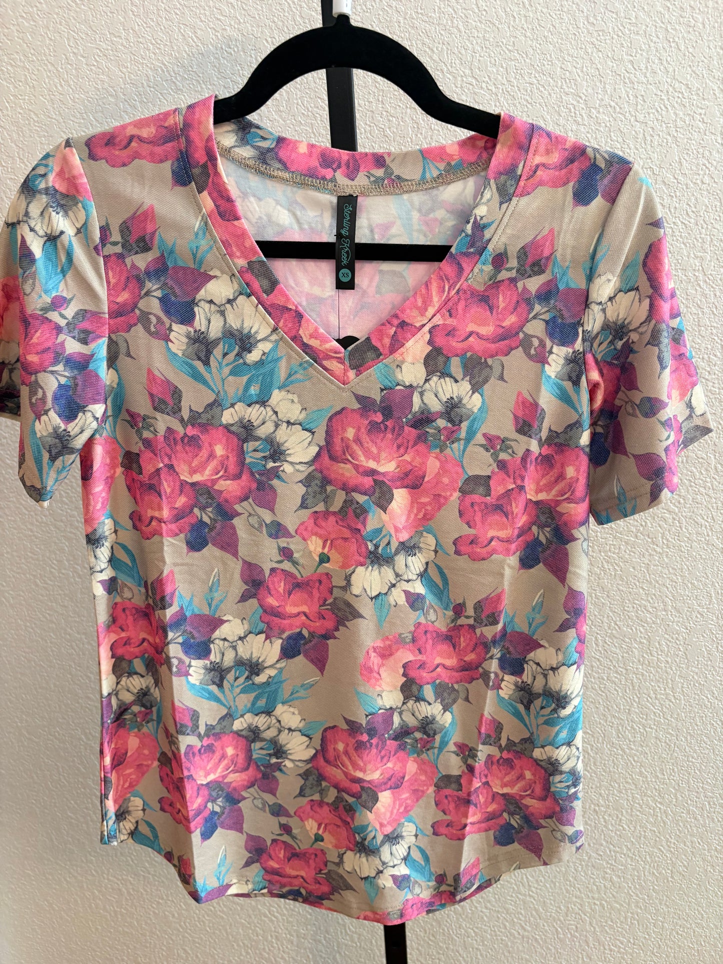 Life Is A Flower V Neck Tee