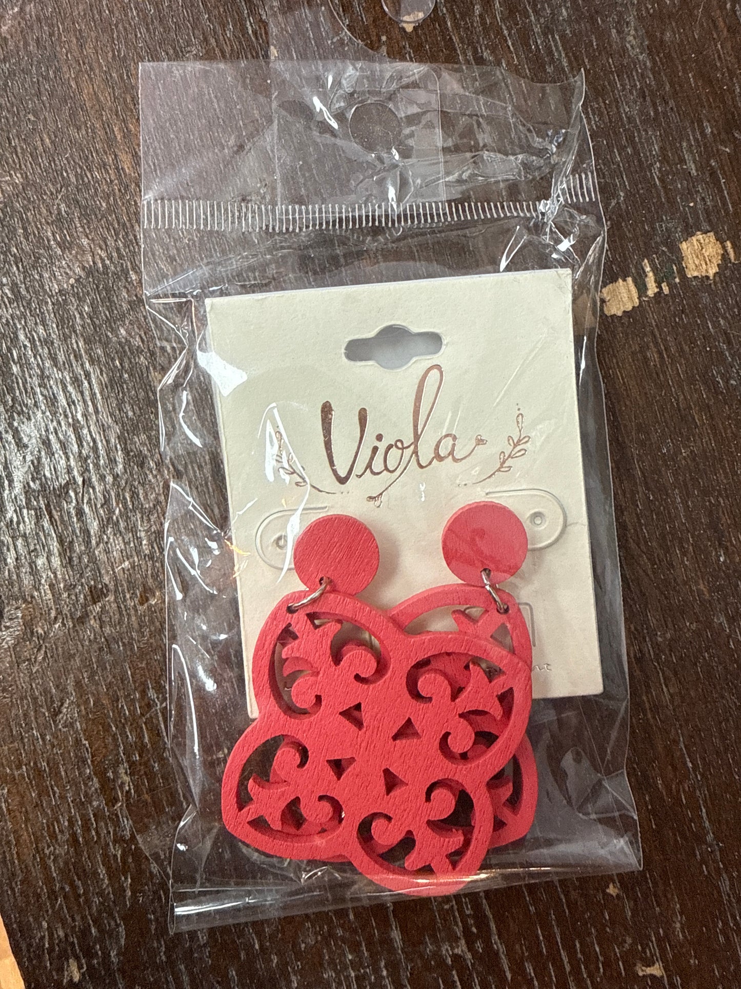 Wood Lattice Earrings