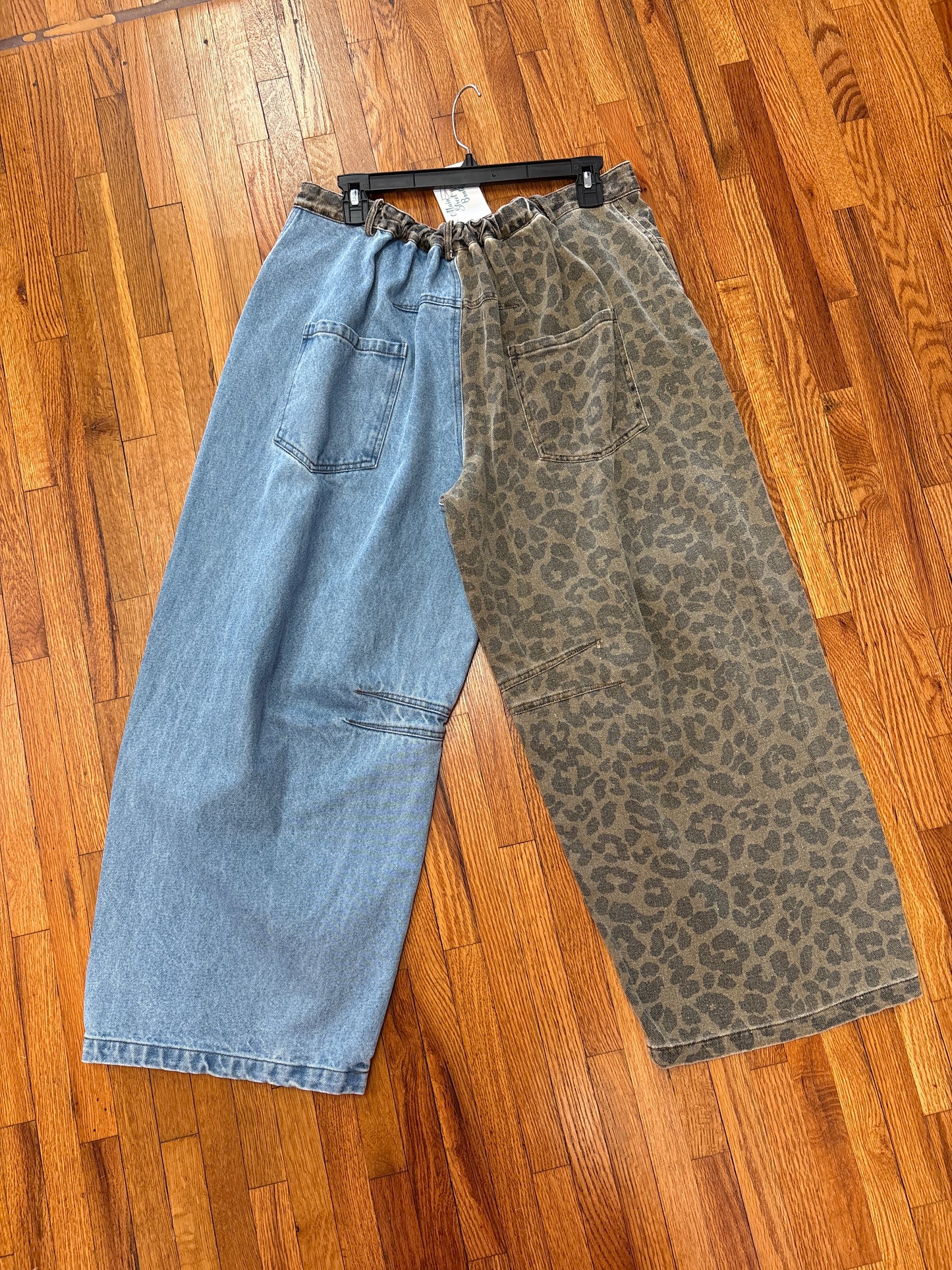 Bold Split Leopard Denim