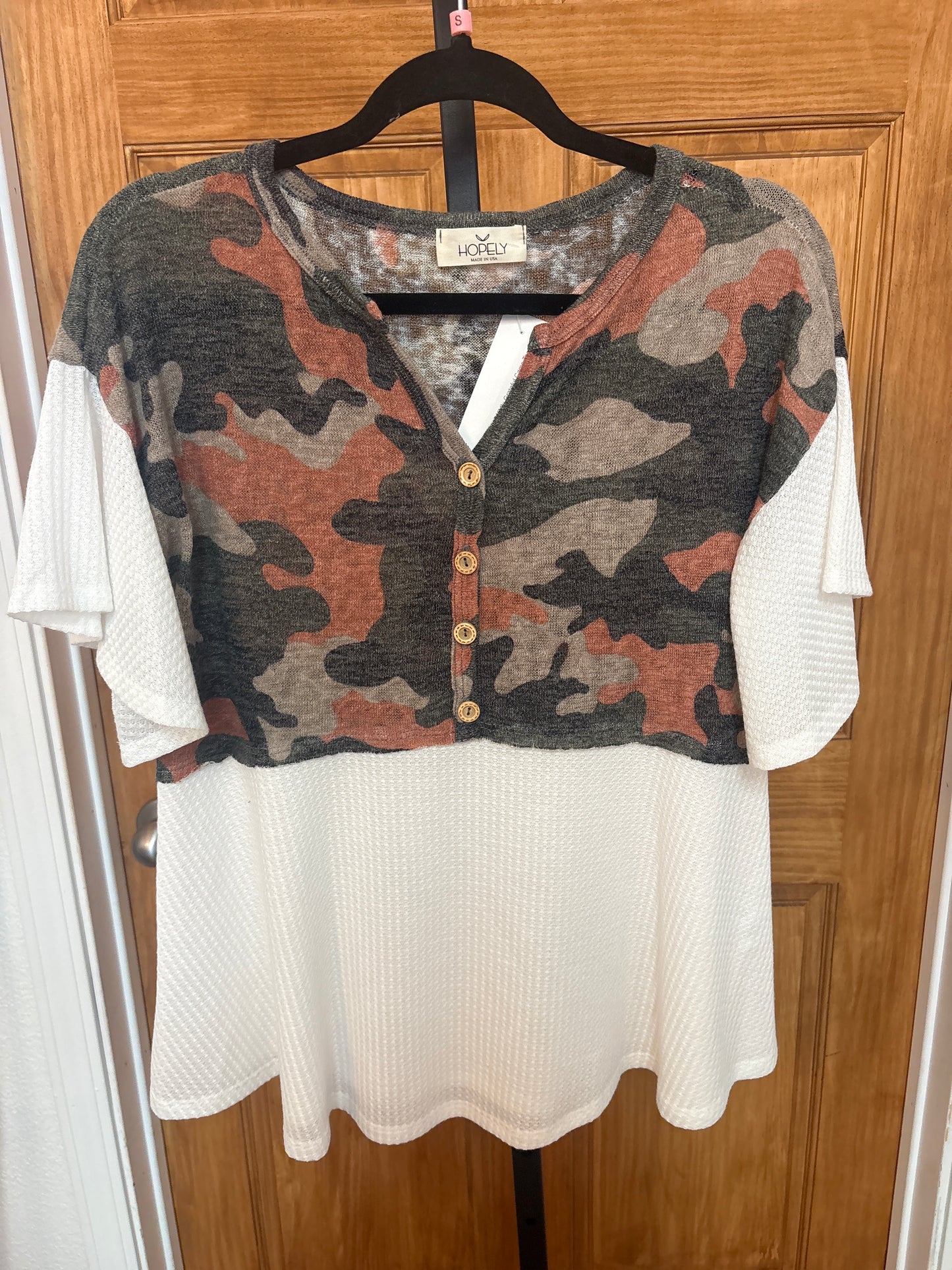 Wildly Grateful Camo Top