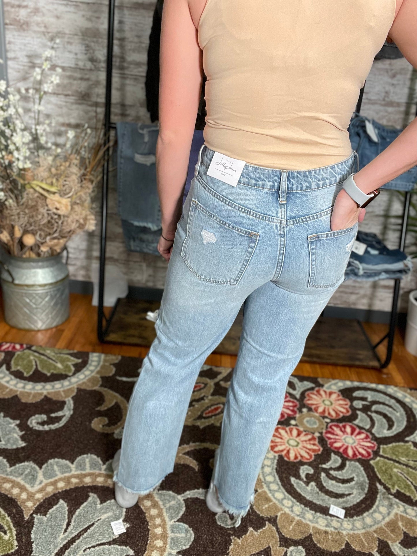 Jelly High Rise Vintage Cutout Straight