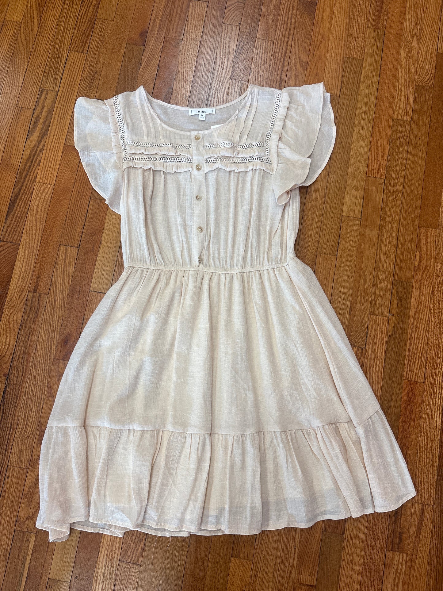 Cream Lace Mini Dress
