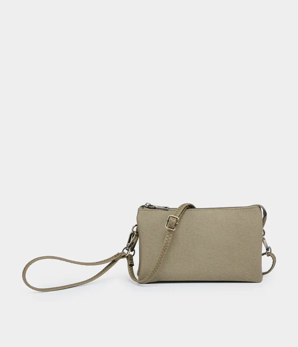 Riley Faux Green Crossbody & Wristlet