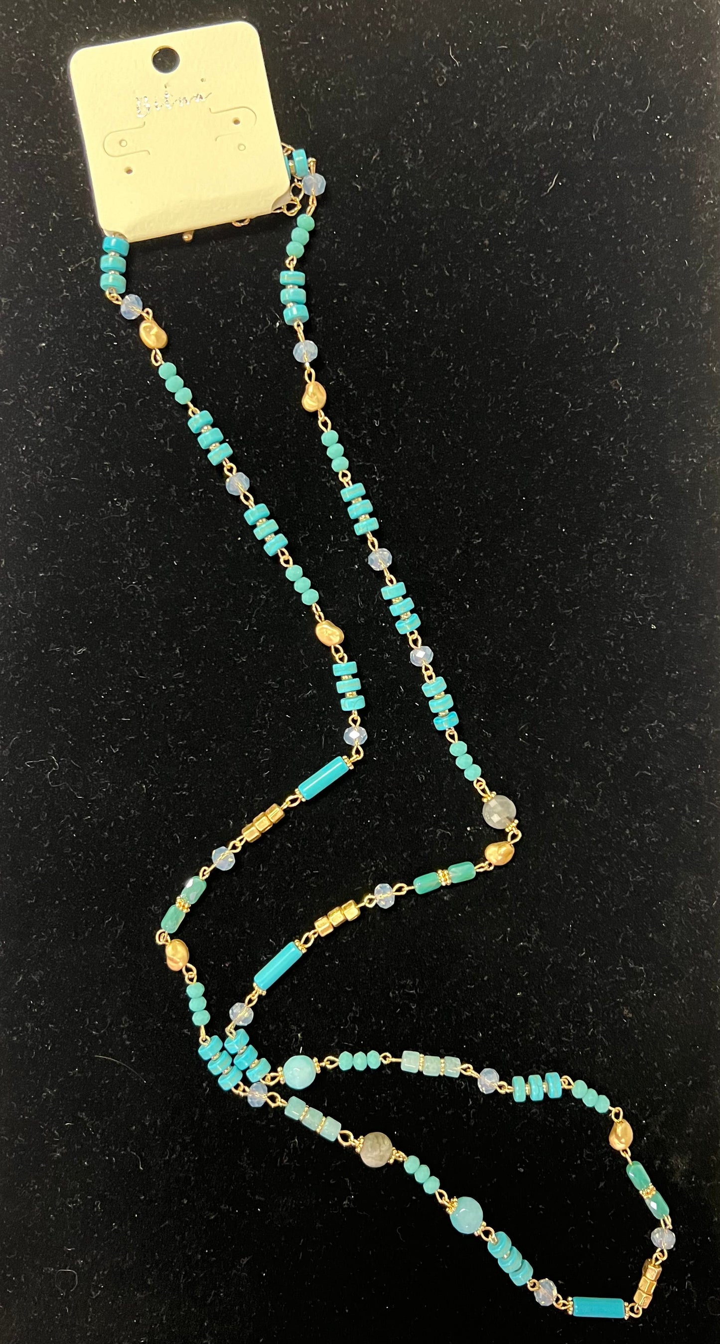 Beaded Turquoise Accent Necklace