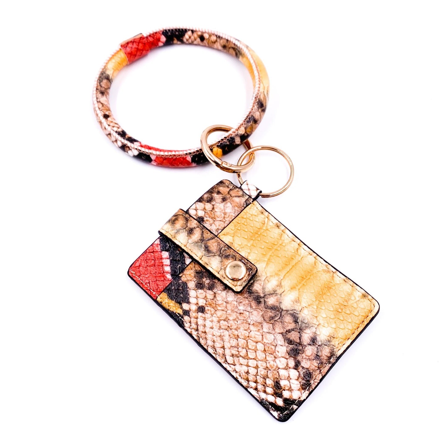 Snakeskin Card Holder Keyring
