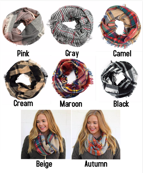 Plaid Infinity Scarfs