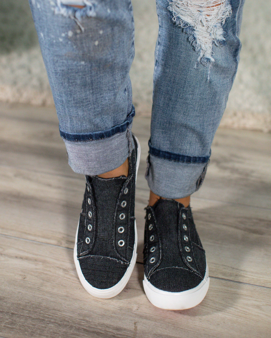 Corkys Babalu Black Slip On Sneakers