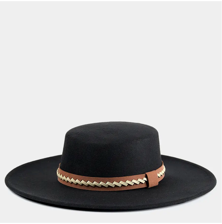 Jordan Two-Tone Trim Wide Brim Fedora