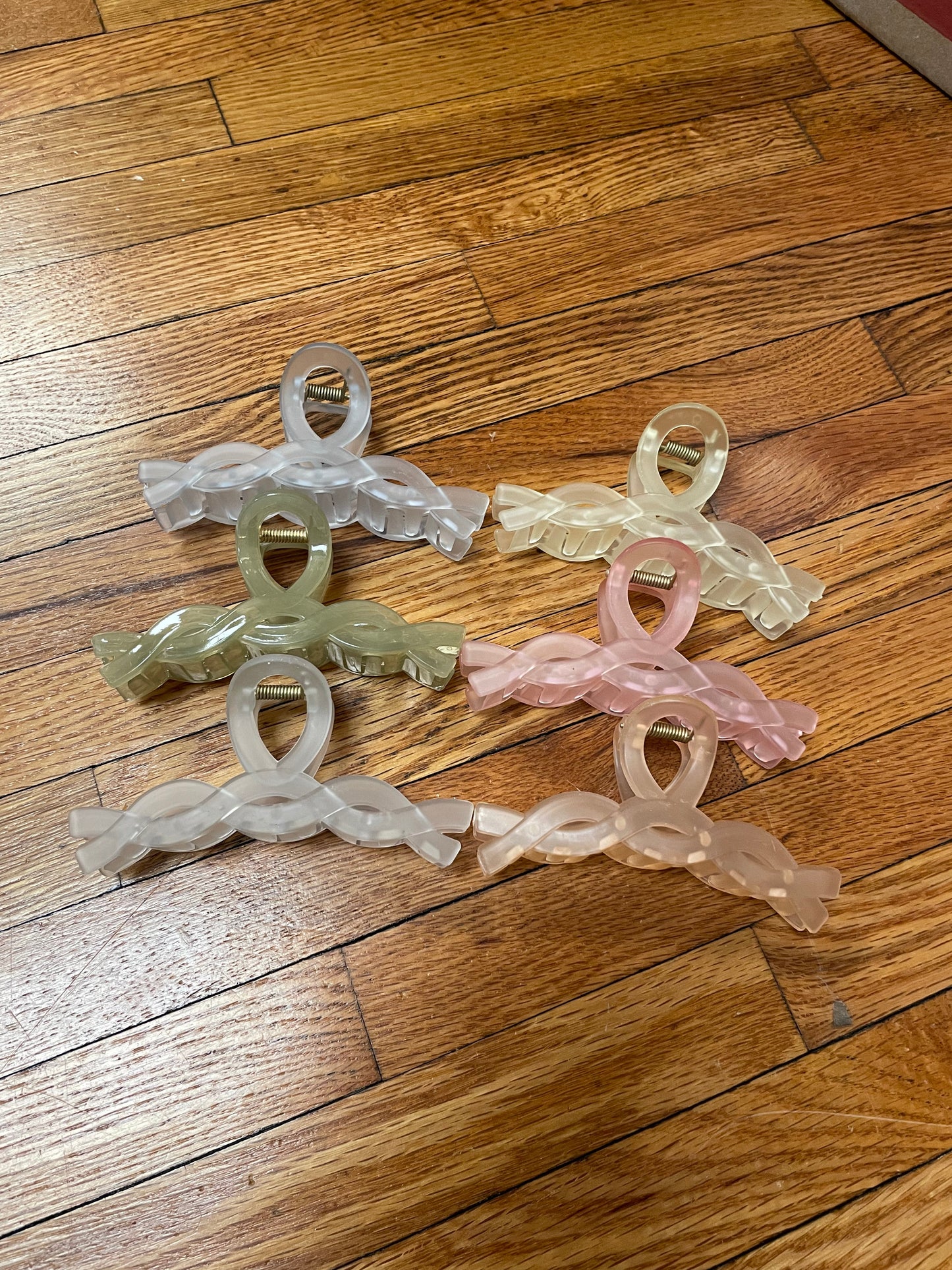 Cloudy Skies Twisted Hair Clips