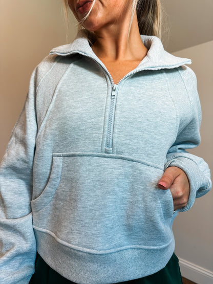 heather gray pullover