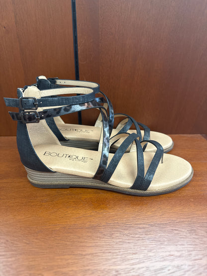 Corky’s Sweet Tea Sandal - Black/Leopard