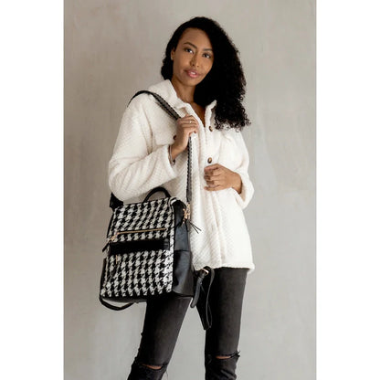 Amelia Houndstooth Backpack