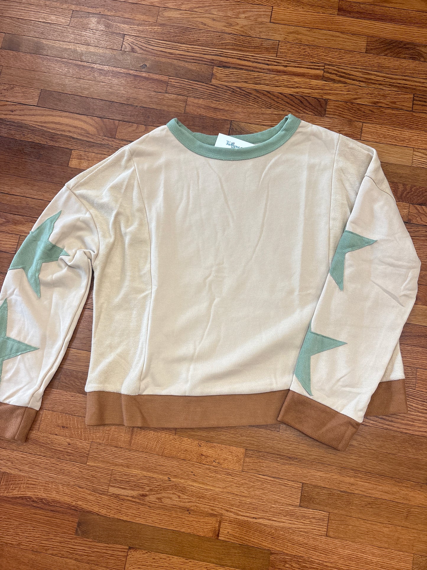 Star Patchwork Exposed Seam - Parchment