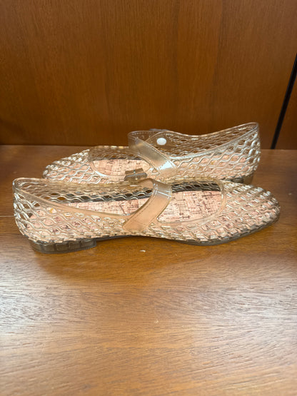 Lisa Woven Jelly Flats - Camel