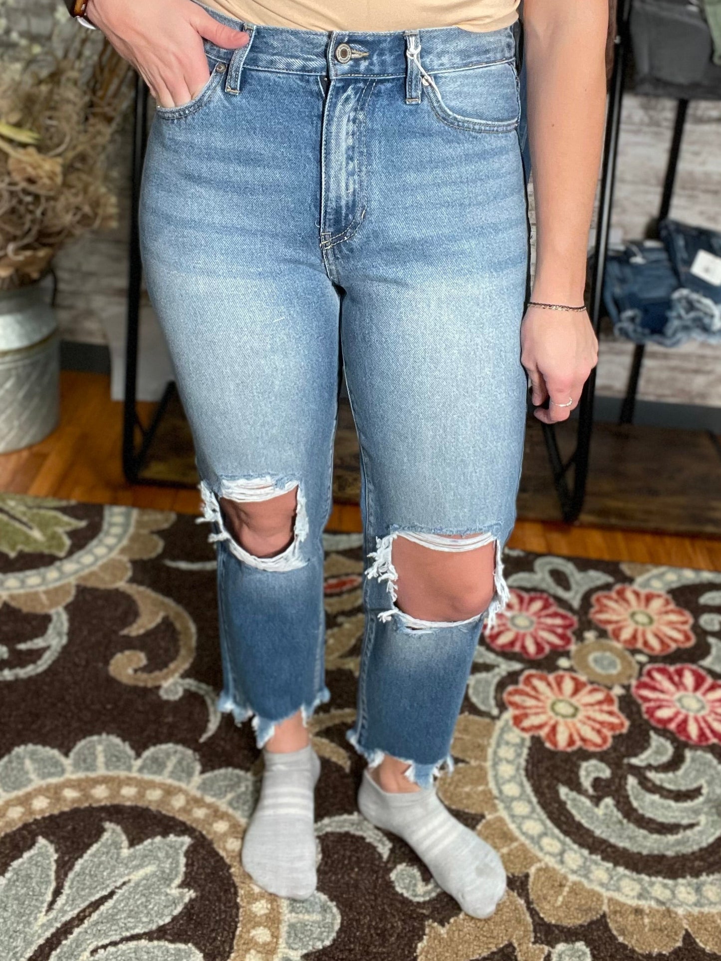 Regina High Rise Mom Jeans