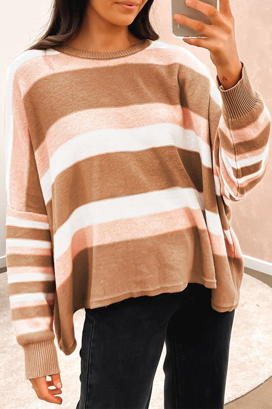Stripe Drop Shoulder Sweater
