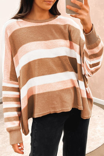Stripe Drop Shoulder Sweater