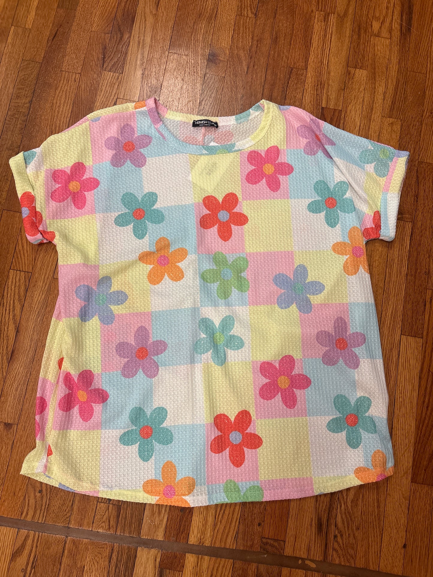 Short Sleeve Floral Print Top