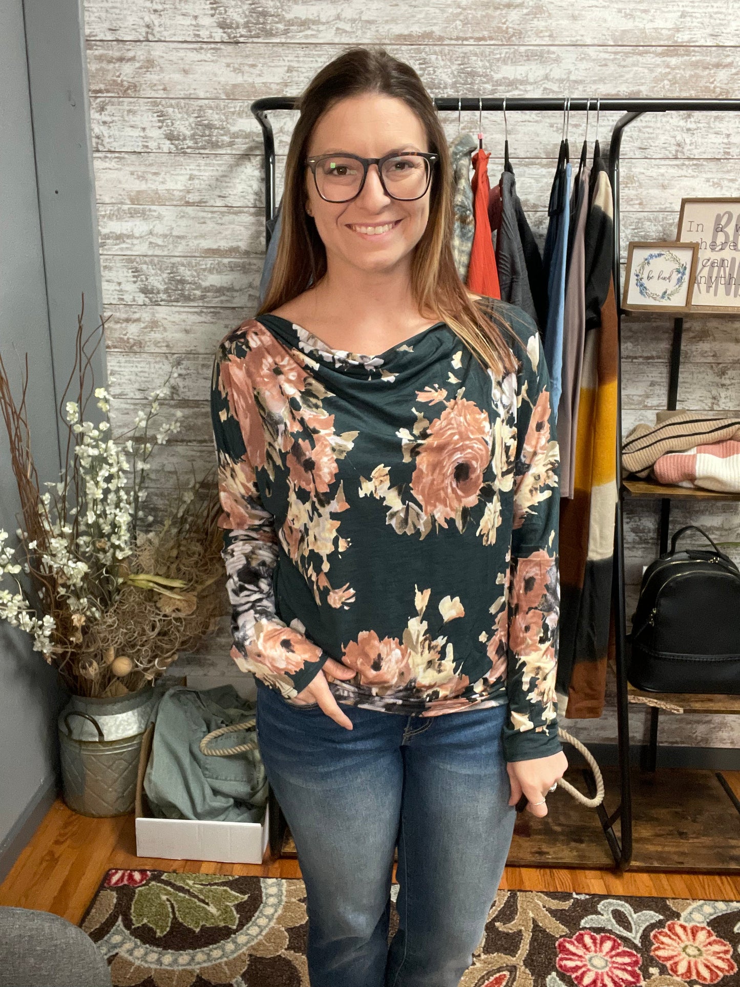 Floral Long Sleeve Loose Top