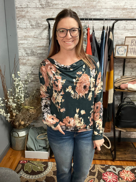 Floral Long Sleeve Loose Top