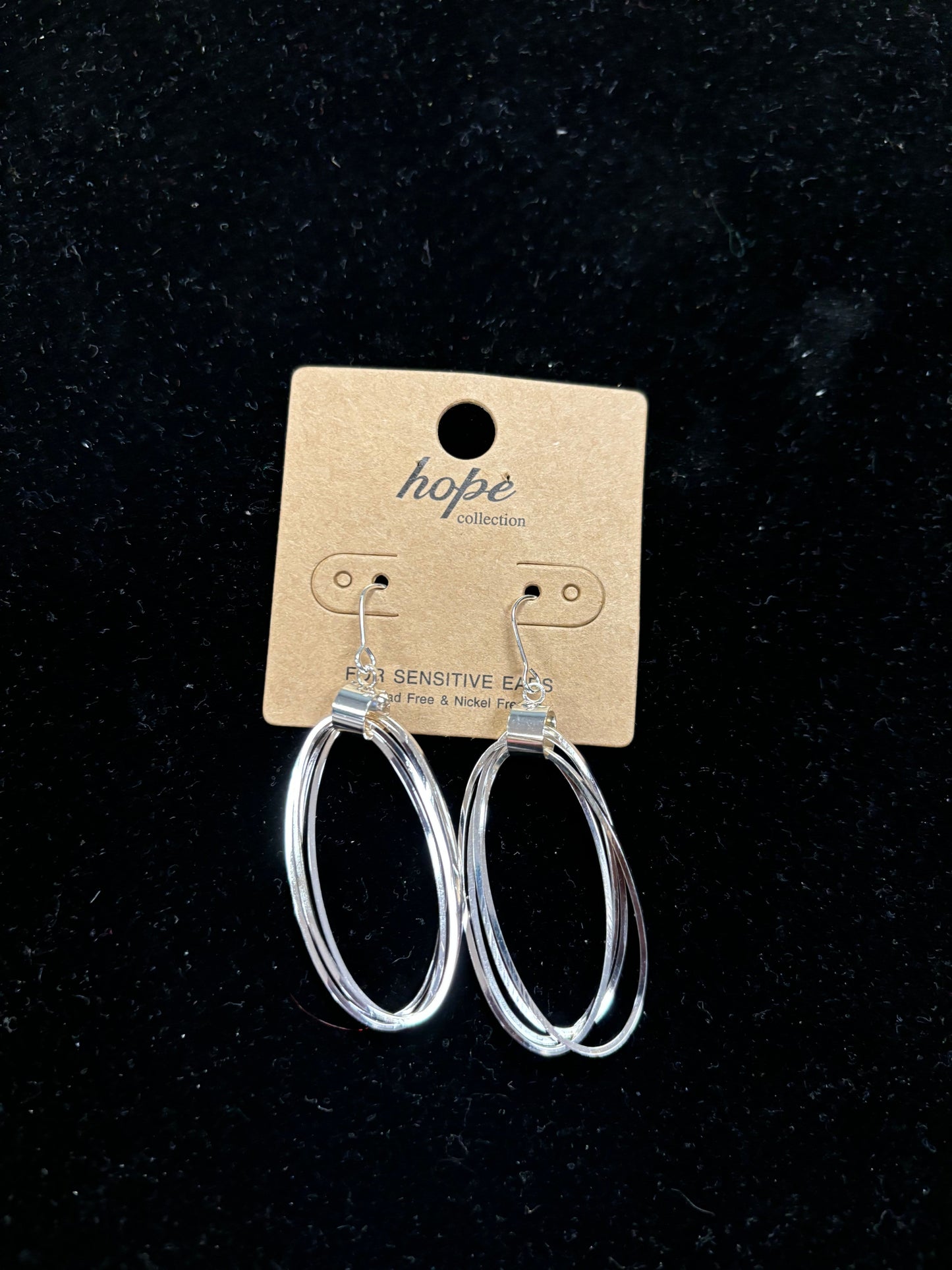 Silver Oval Hoops
