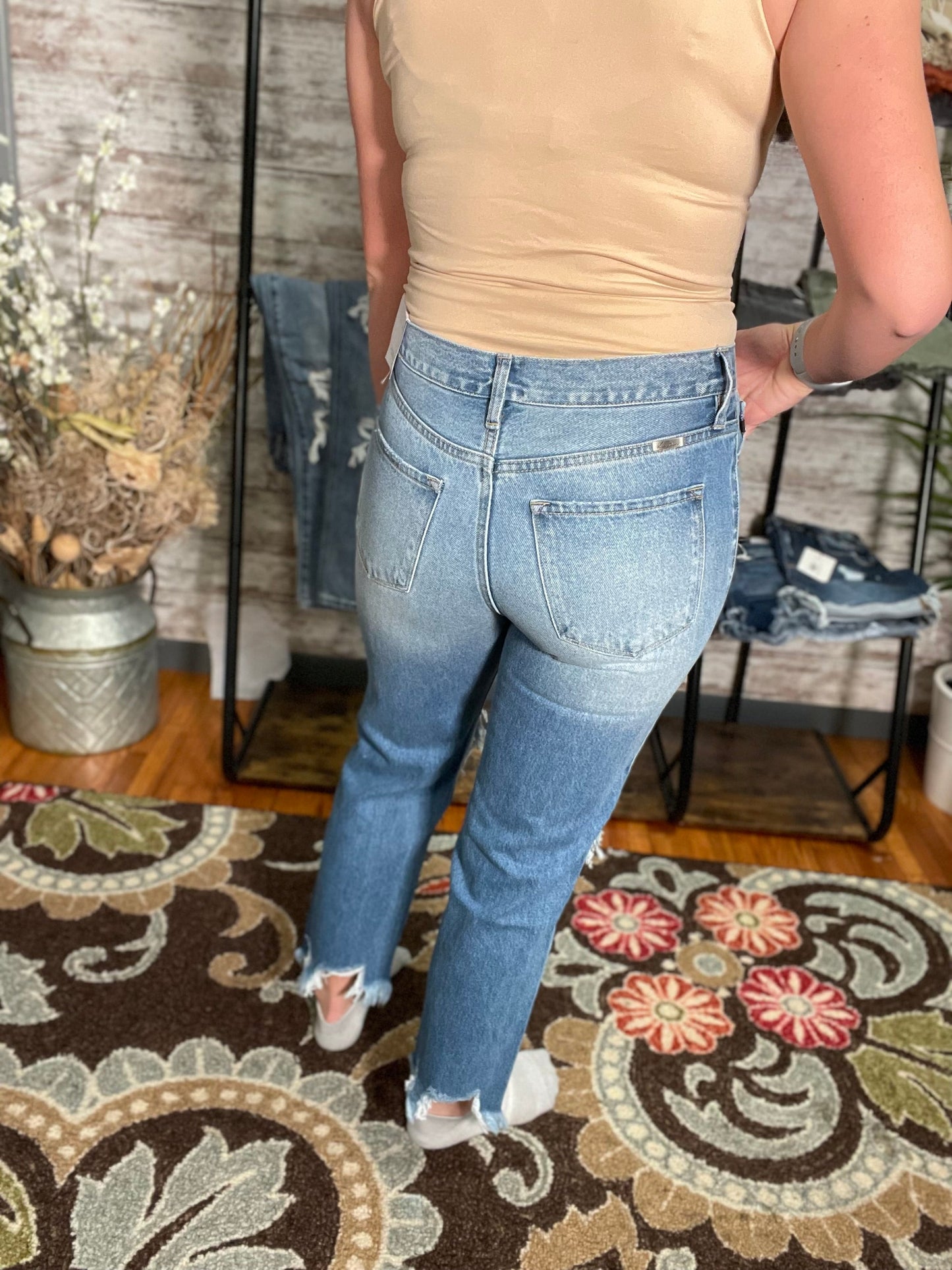 Regina High Rise Mom Jeans