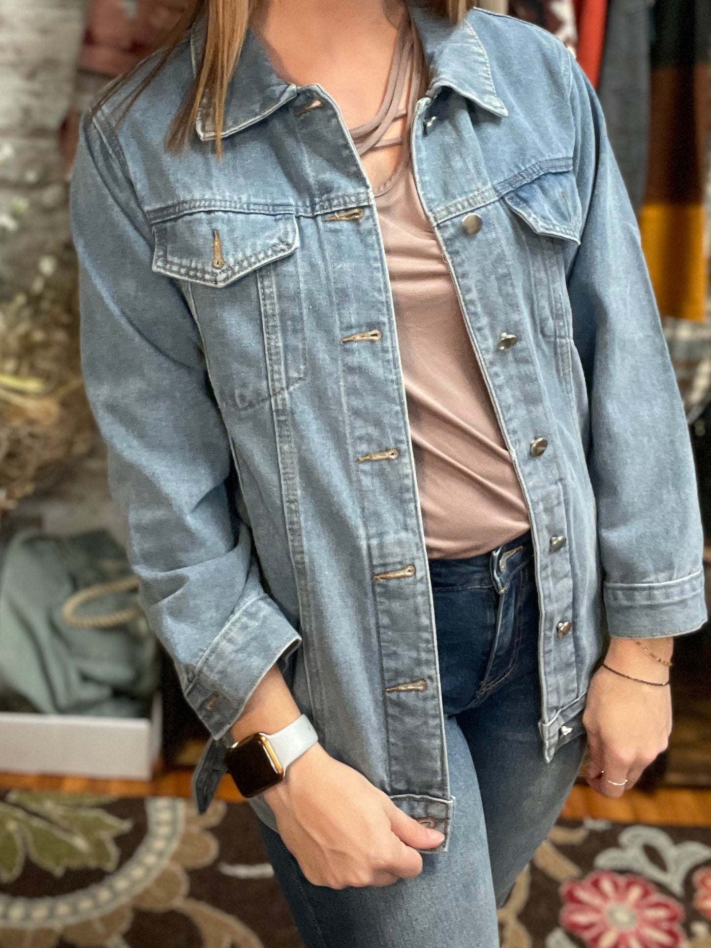 Oversized Button Up Dandy Denim Jacket