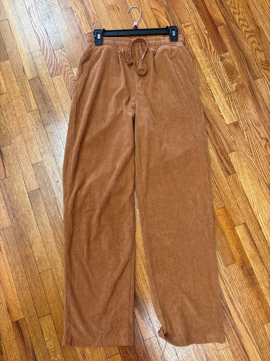 Drawstring Elastic Waist Casual Corduroy Pants