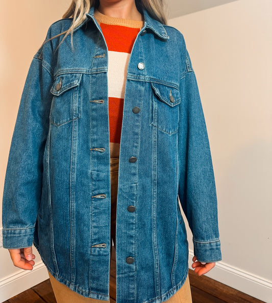 oversized trucker denim jacket