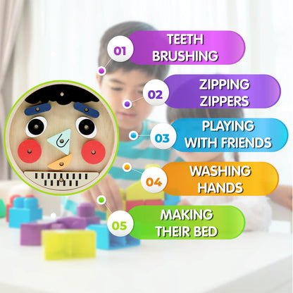 Kids Funny Faces Educational Wooden Puzzle
