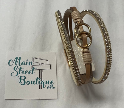 Infinity and Rhinestone Bracelet