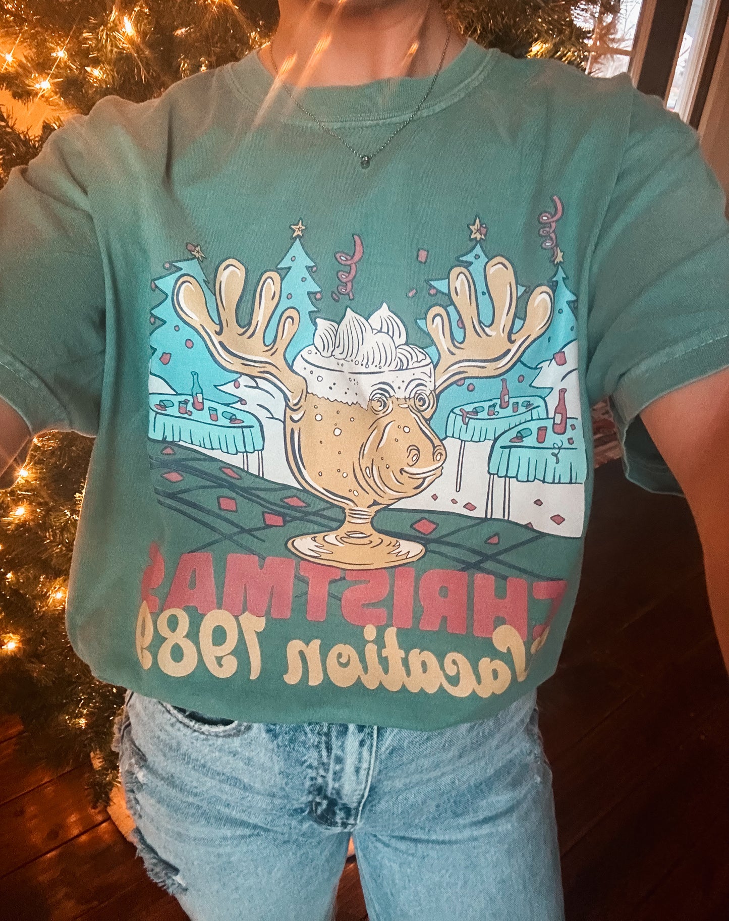 oversized christmas vacation vintage tee