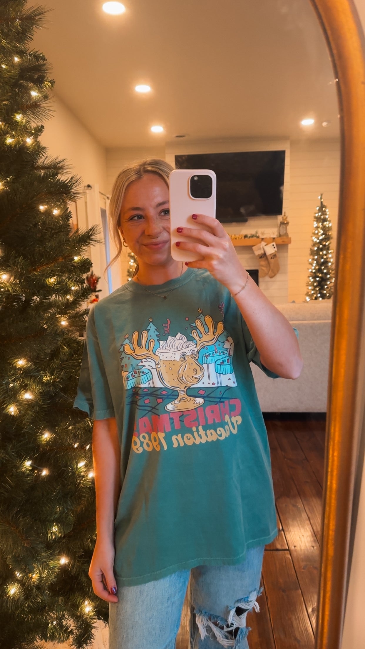 oversized christmas vacation vintage tee