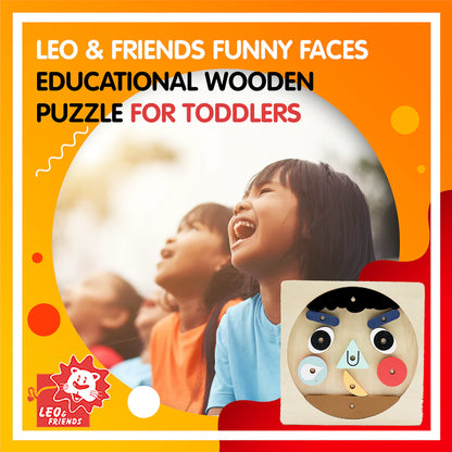 Kids Funny Faces Educational Wooden Puzzle