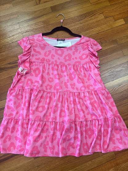 Animal Print Ruffle Top