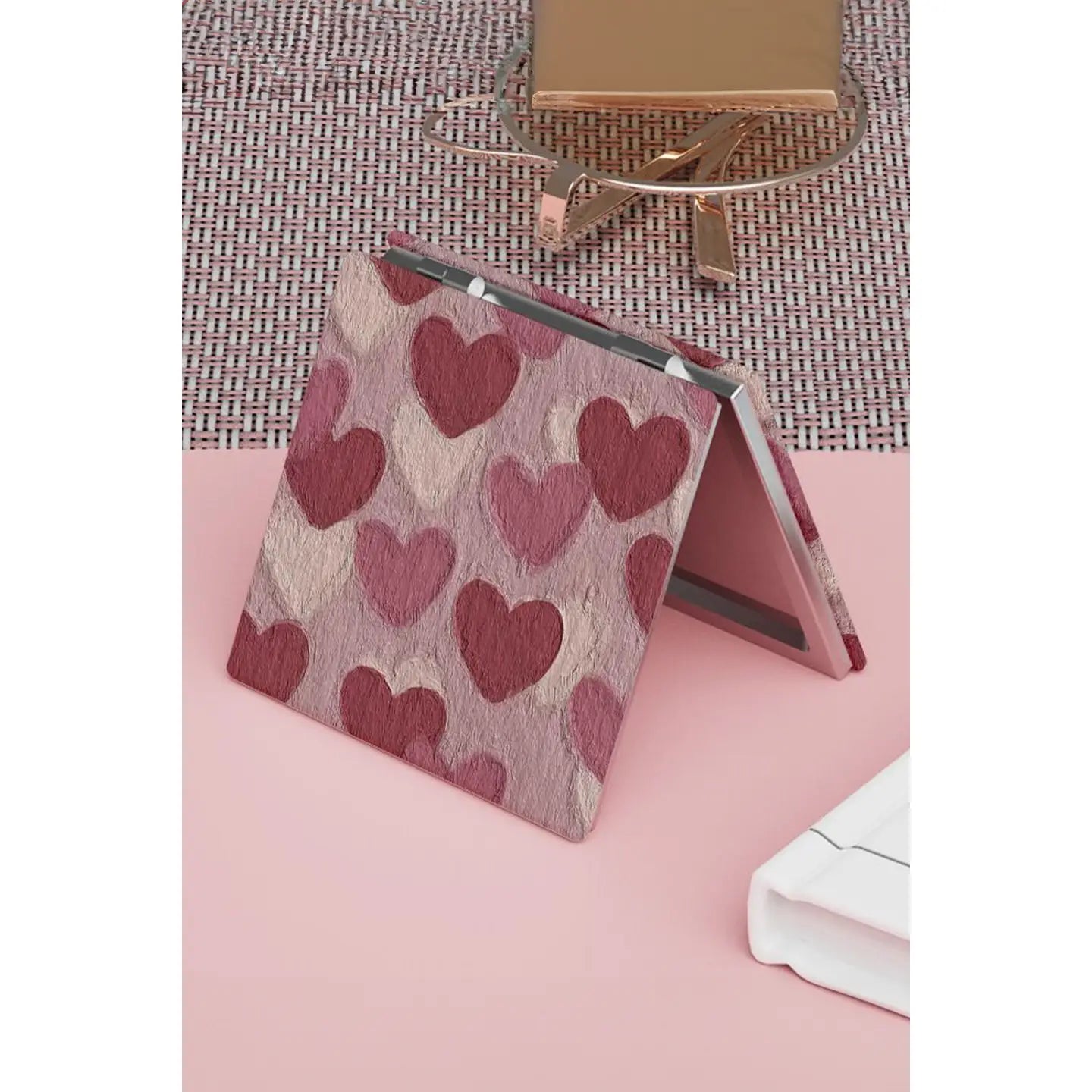 Heart Double Side Folding Portable Mini Mirror