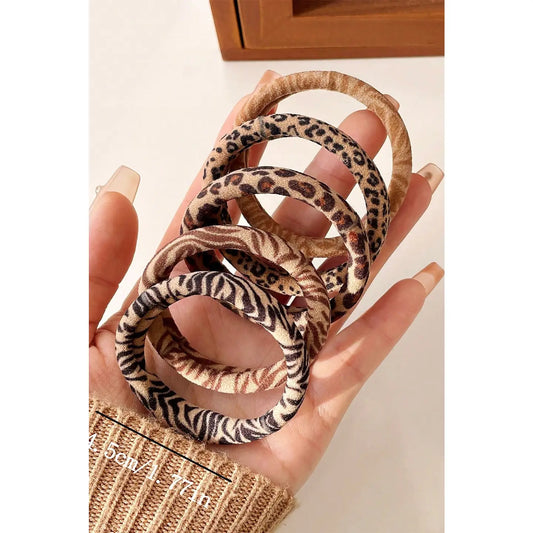 5Pcs/Set Animal Pattern High Elastic Hair Tie