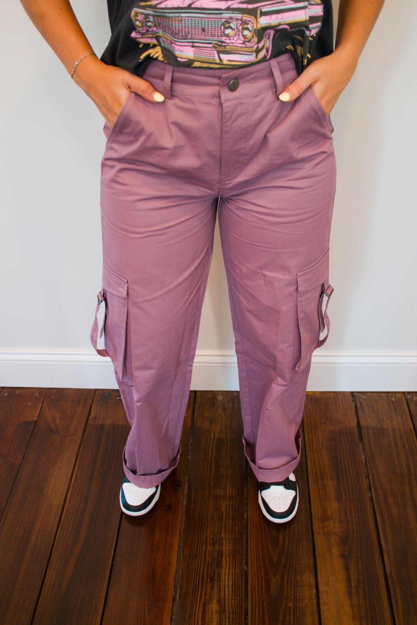 lavender cargo pants