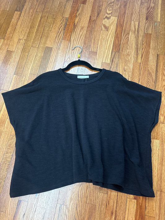 Zenana Effortless Cotton Slub Oversize Tee - Black