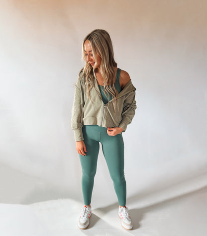 sage zip-up