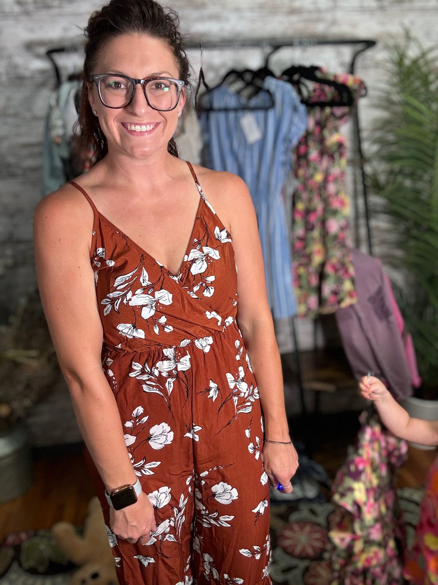 V Neck Spaghetti Strap Jumpsuit