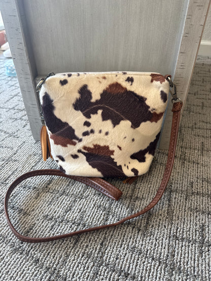 Dylan Crossbody - Cow/Dark Brown
