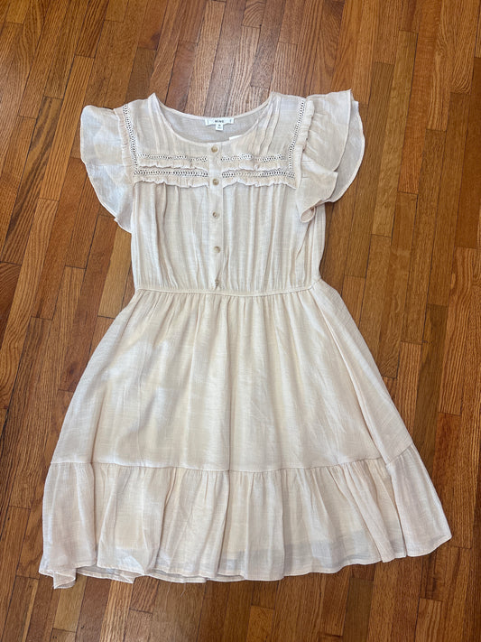 Cream Lace Mini Dress