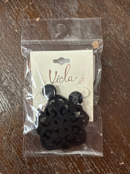 Wood Lattice Earrings