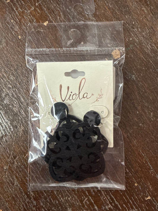 Wood Lattice Earrings