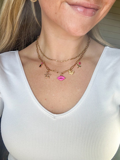 lips necklace