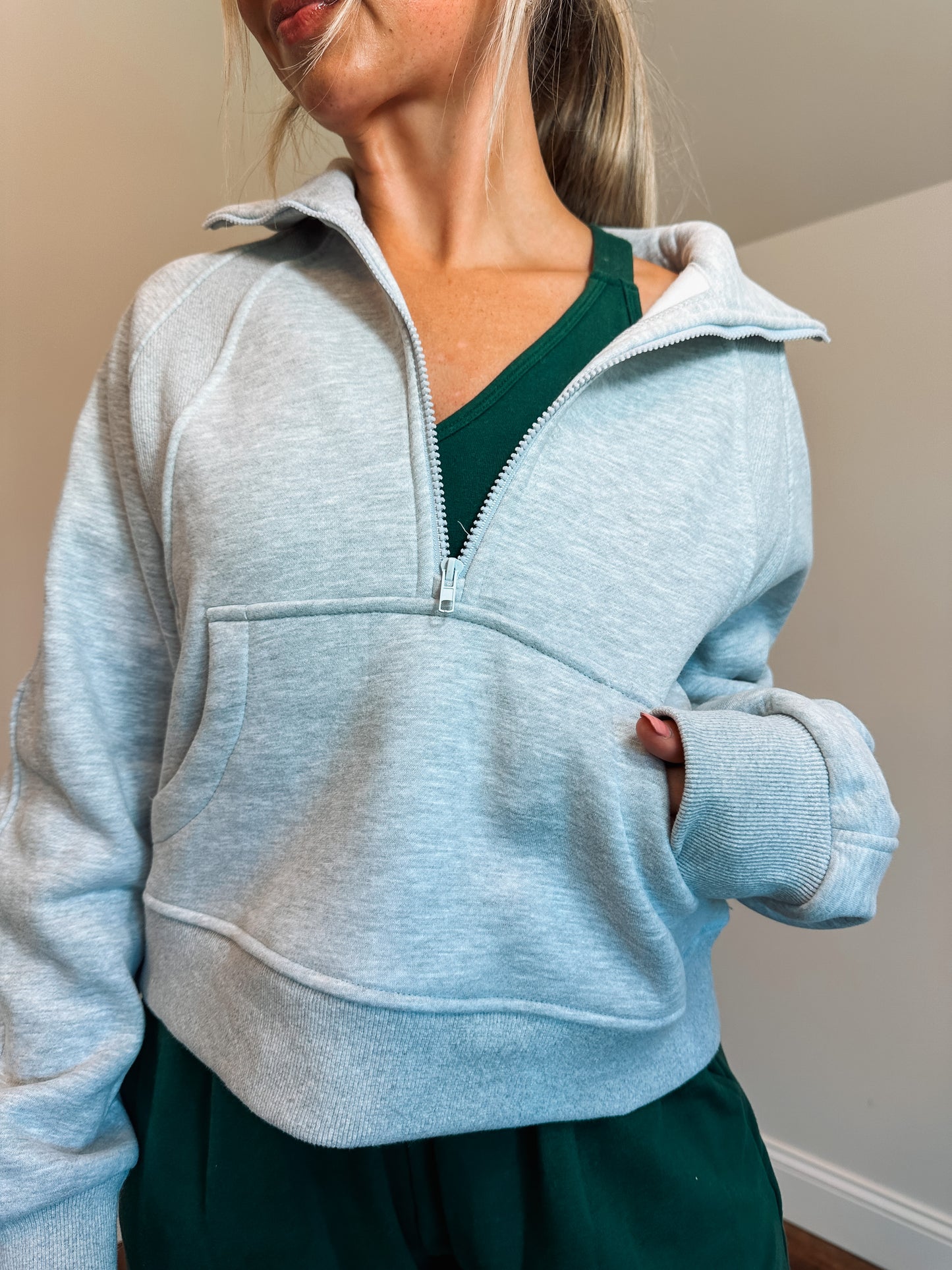 heather gray pullover