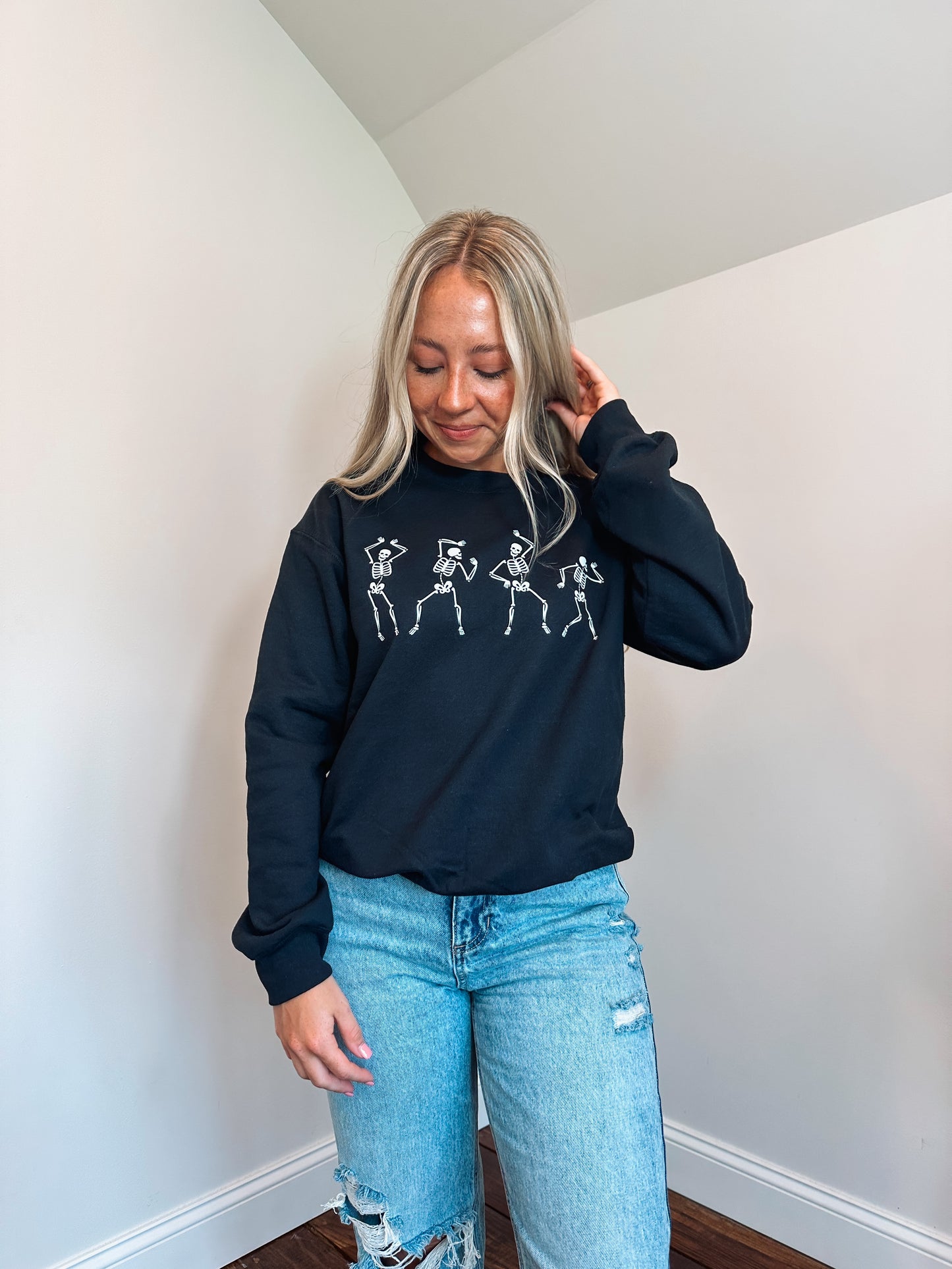 dancing skeleton sweatshirt