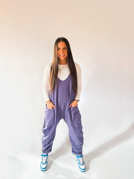 purple jumpsuit